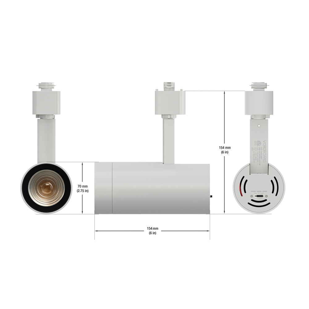 VBD-GD16P20E3CCT-W LED Track Light Head H-Type Adjustable Beam Angle, veroboard