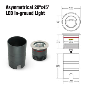 VBD-I-R-3-8W-24V-1D 3 inch outdoor Round Recessed LED Inground Light