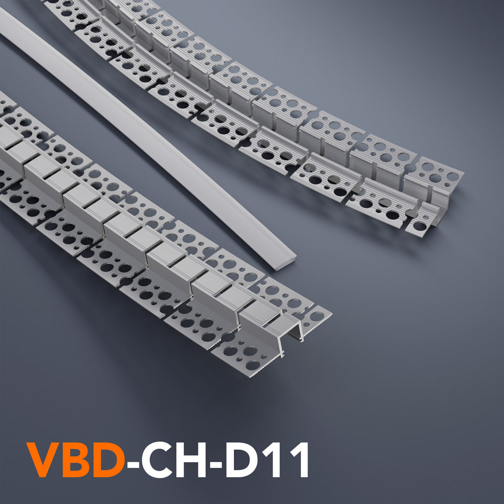 VBD-CH-D11 Flexible Plaster-In Cove LED Aluminum Channel, veroboard