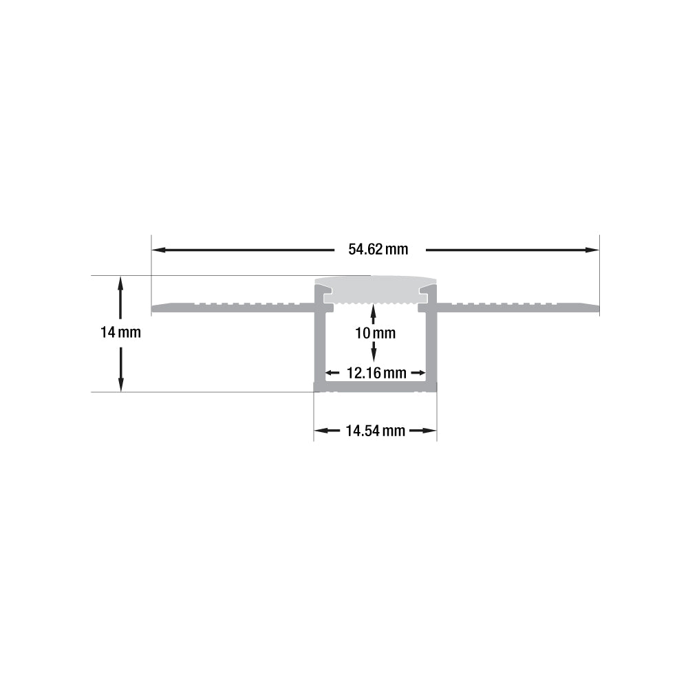 VBD-CH-D11 Flexible Plaster-In Cove LED Aluminum Channel, veroboard