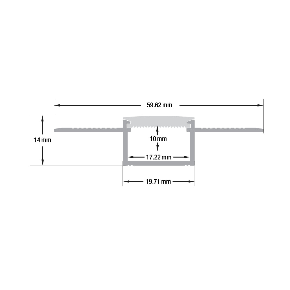 VBD-CH-D12 Flexible Plaster-In Cove LED Aluminum Channel, veroboard