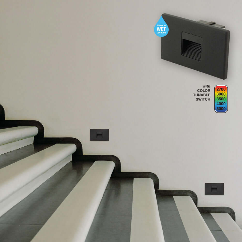 Dd Step Led LSD-5CCTBK Dual Orientation Black LED Step Light