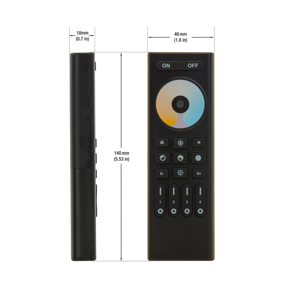 RC02RFB-DIM&CCT, Dim-CCT Remote Controller, veroboard