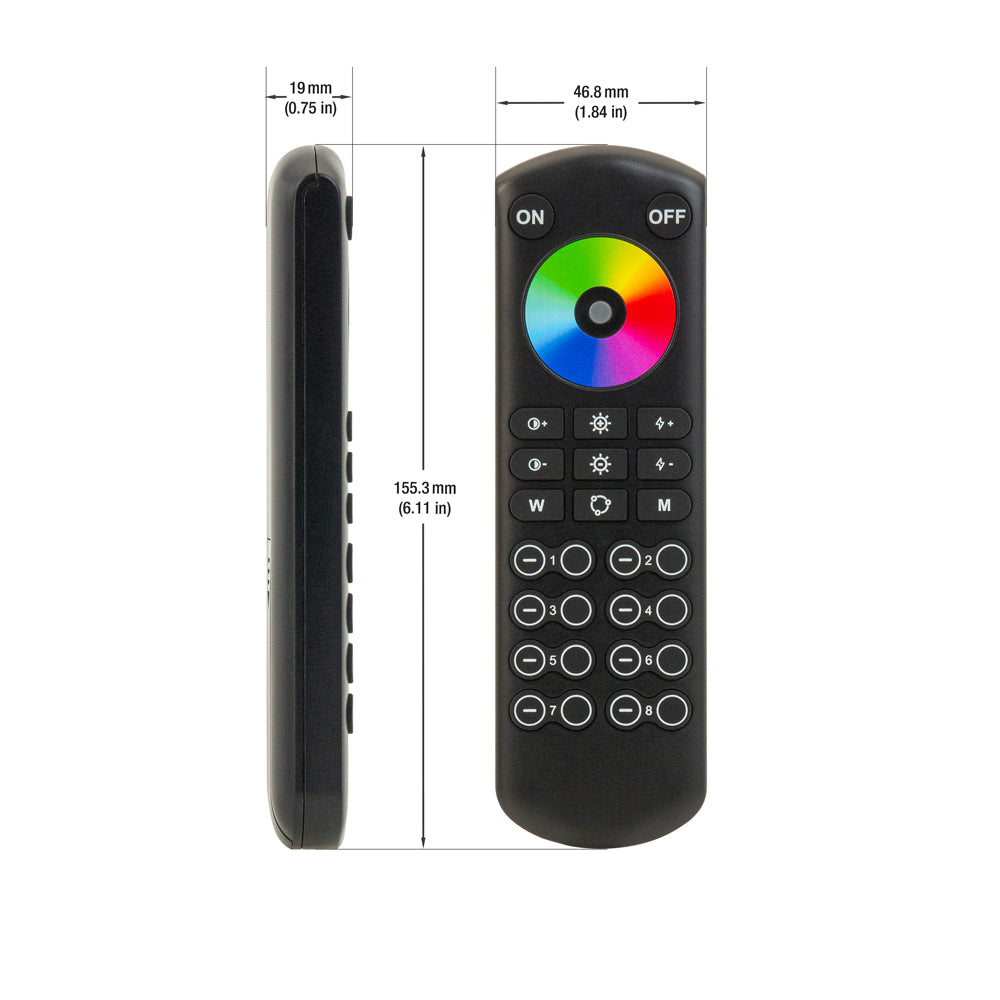 RC05RFB-RGBWCCT-8Z, RGBW-RGBCCT Remote Controller, veroboard