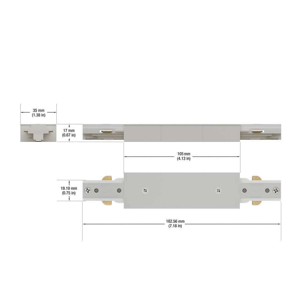 VBD-RS3SI-W Track Long Joiner White, veroboard