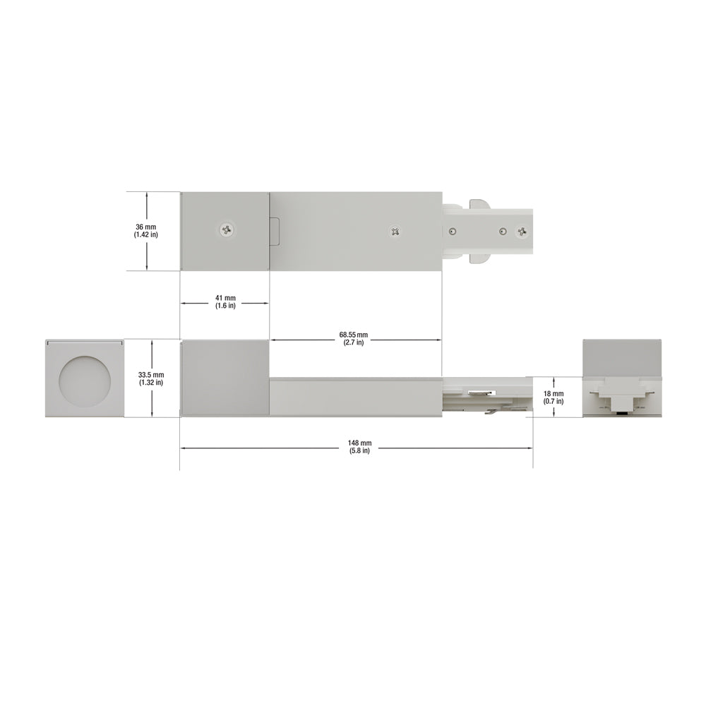 VBD-LW-TR03-W Live End Conduit Joiner White