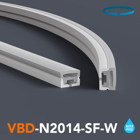 VBD-N2014-SF-W White Silicone Flexible LED Neon channel, veroboard