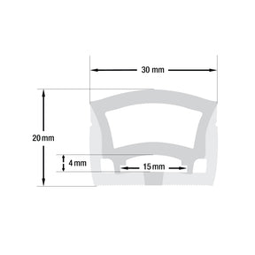 VBD-N3020-SF-W White Silicone Flexible LED Neon channel, veroboard