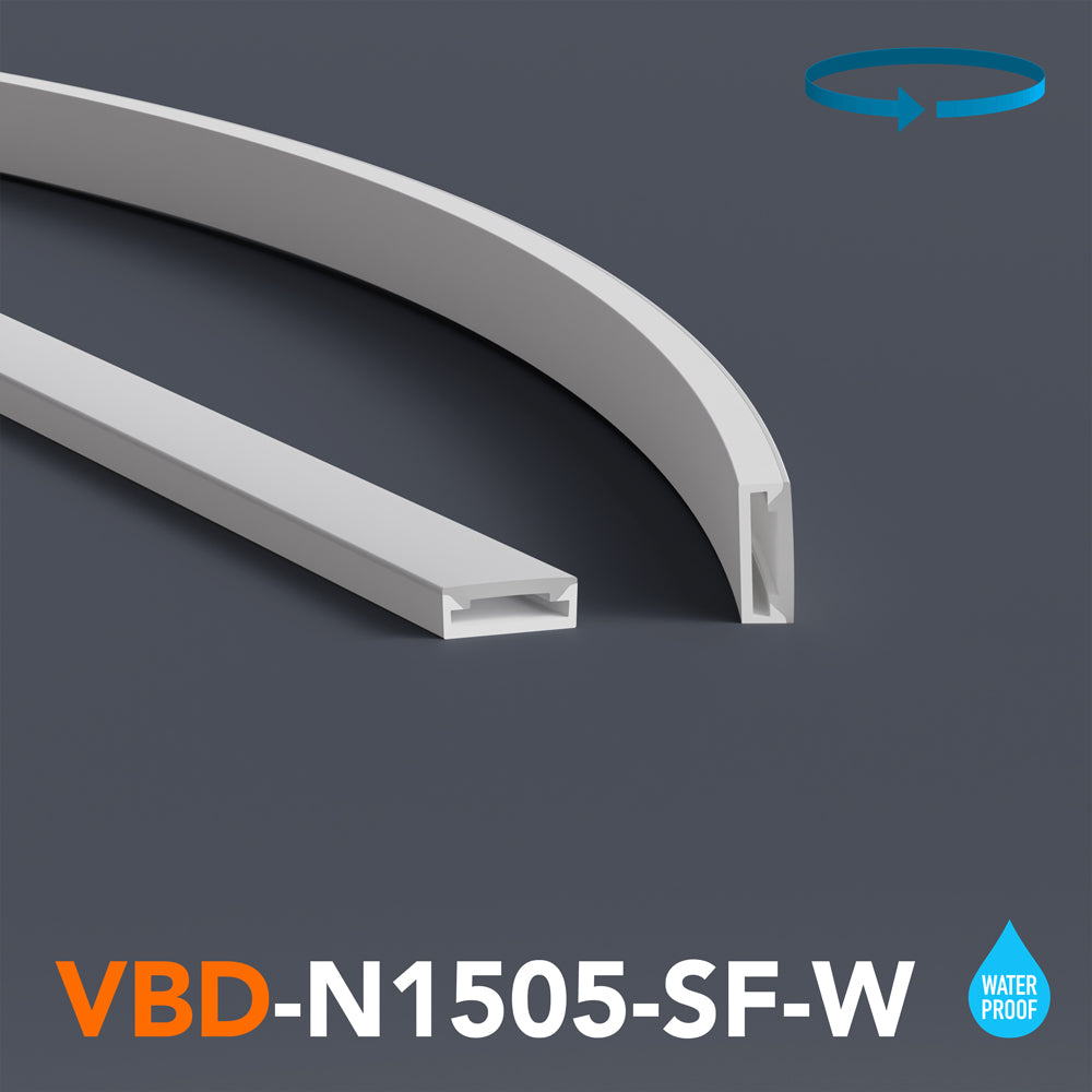 VBD-N1505-SF-W White Silicone Flexible LED Neon channel