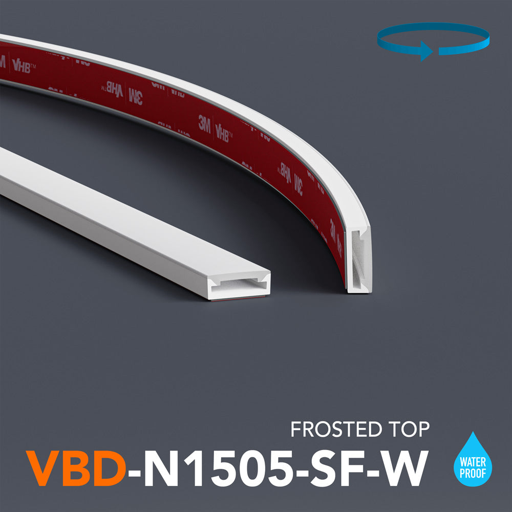 VBD-N1505-SF-W White Silicone Flexible LED Neon channel