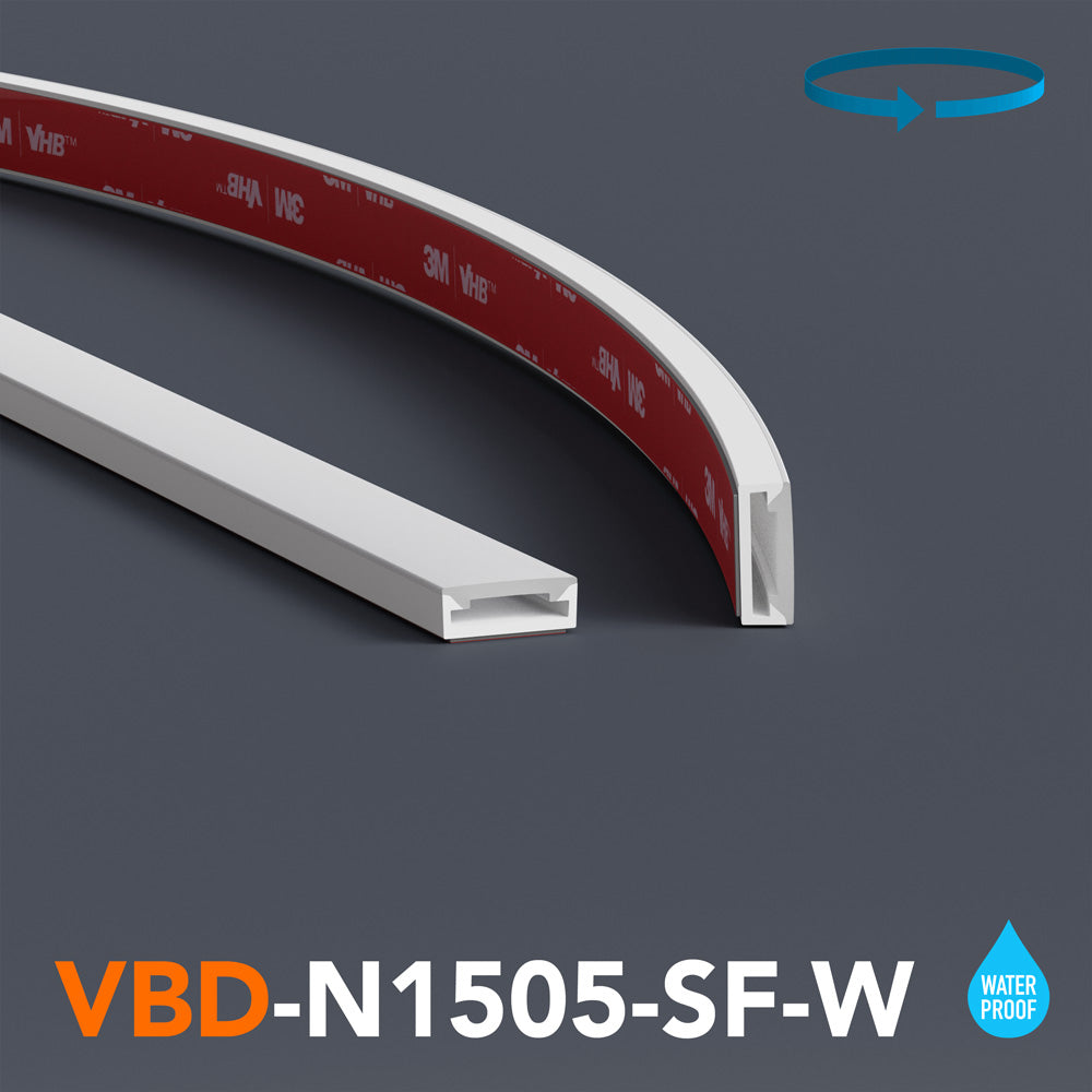 VBD-N1505-SF-W White Silicone Flexible LED Neon channel