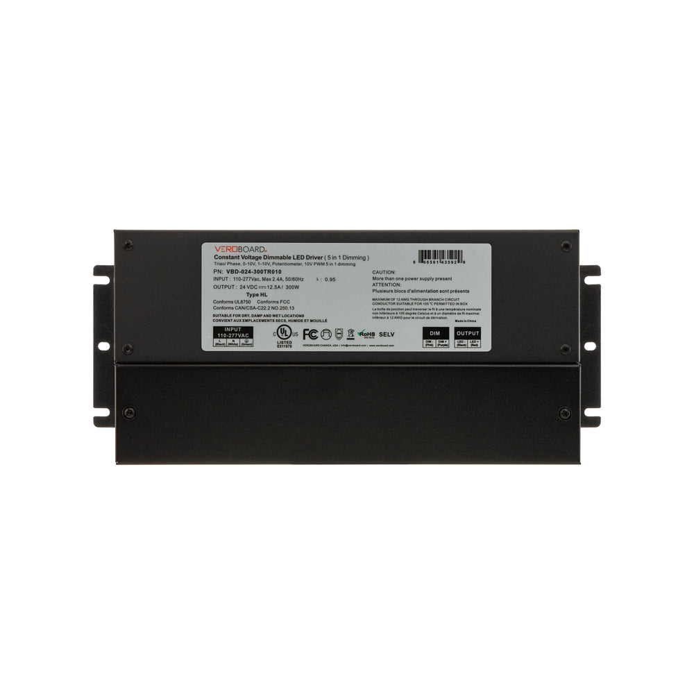 VBD-024-300TR010 Dimmable Constant Voltage LED Driver (5 in 1) 24V 300W, veroboard