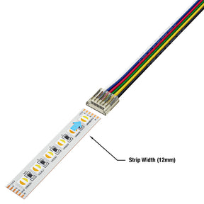 VBD-50RGBWWBC-12MM-1S1W LED Strip to Wire RGBWW Connector