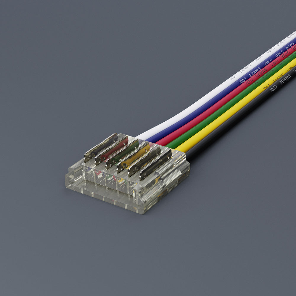 VBD-50RGBWWBC-12mm-1S1W LED Strip to Wire RGBWW Connector