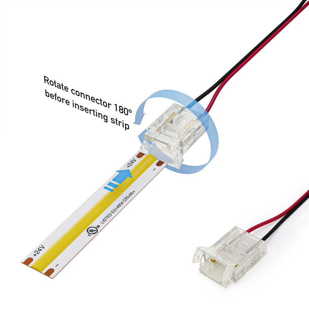 VBD-CLP-10mm-1S1W LED Strip to Wire Clip Connector