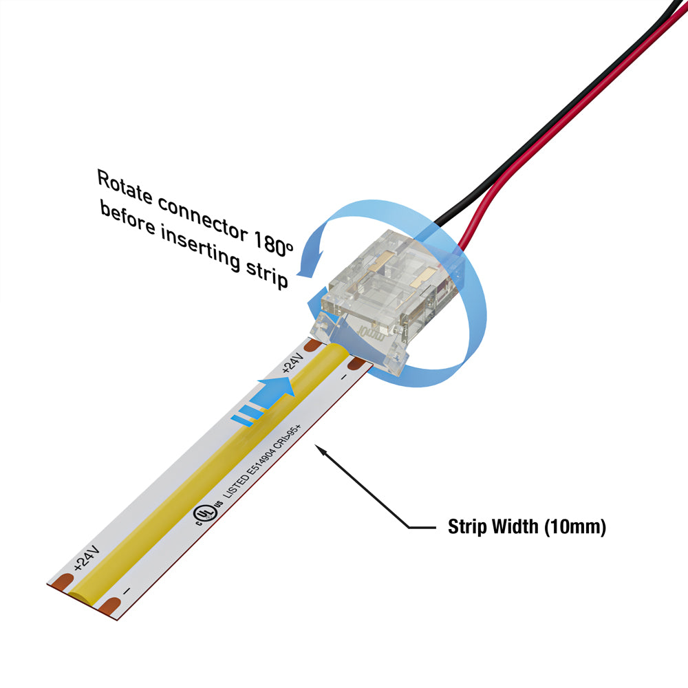 VBD-CLP-10MM-1S1W LED Strip to Wire Clip Connector