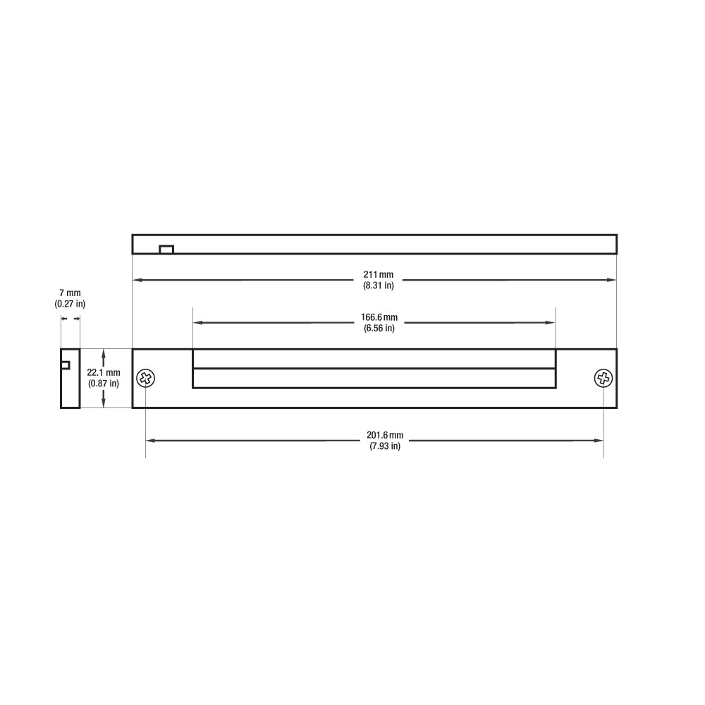 VBD-COB-24V-400L-xxxx-UN8-Gold 8 inch COB Linear Cabinet Light 24V 4.5W CCT(2.7K, 3K, 3.5K)