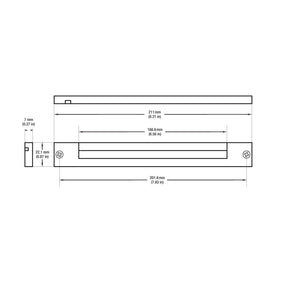 VBD-COB-24V-400L-xxxx-UN8-Black 8 inch COB Linear Cabinet Light 24V 4.5W CCT(2.7K, 3K, 3.5K)