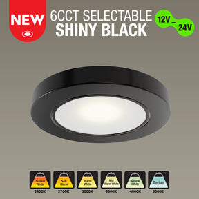 VBUN-2R25-1224V-6CCT-Black Cabinet Light 12-24V 2.7W 6CCT