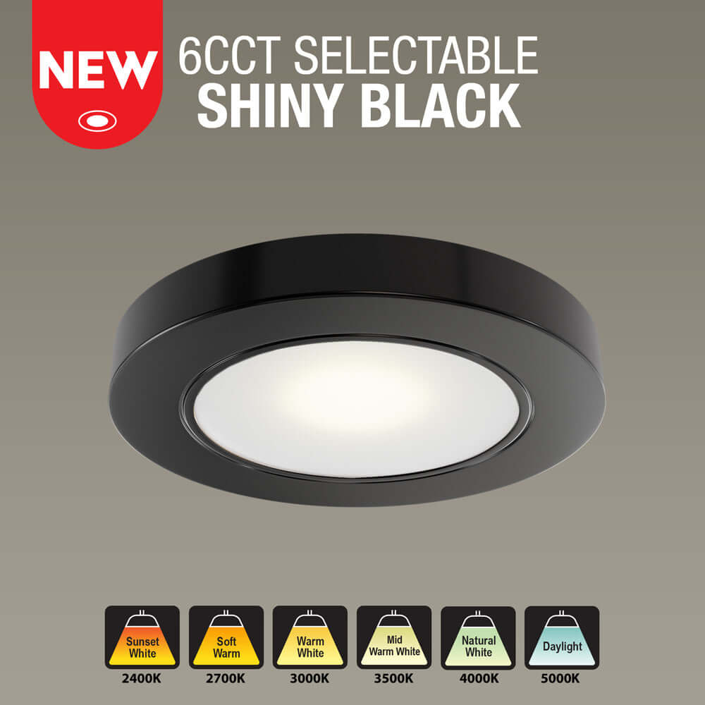 VBUN-2R25-1224V-6CCT-Black Cabinet Light 12-24V 2.7W 6CCT