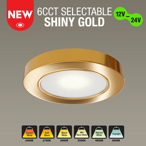VBUN-2R25-1224V-6CCT-Gold Cabinet Light 12-24V 2.7W 6CCT