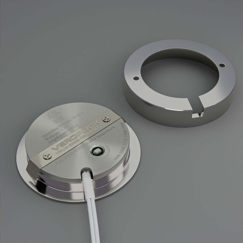 VBUN-2R25-1224V-6CCT-Chrome Cabinet Light 12-24V 2.7W 6CCT