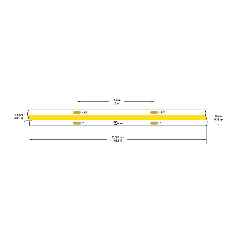 VBDFS-LCOB480W3-3000-24S 580Lm/m(177Lm/ft) 8W/m(2.5W/ft) CCT(3K)