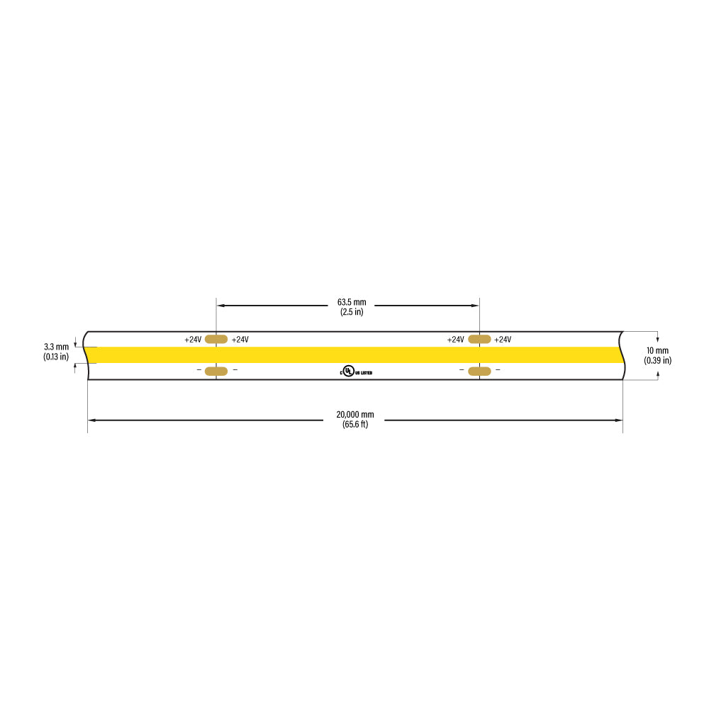VBDFS-L65COB480W2-3000-24S 470Lm/m(143Lm/ft) 6W/m(2W/ft) CCT(3K)