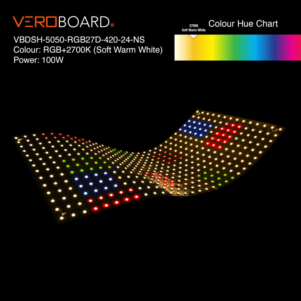 VBDSH-5050-RGB27D-420-24-NS Flexible Addressable LED Backlighting Sheet