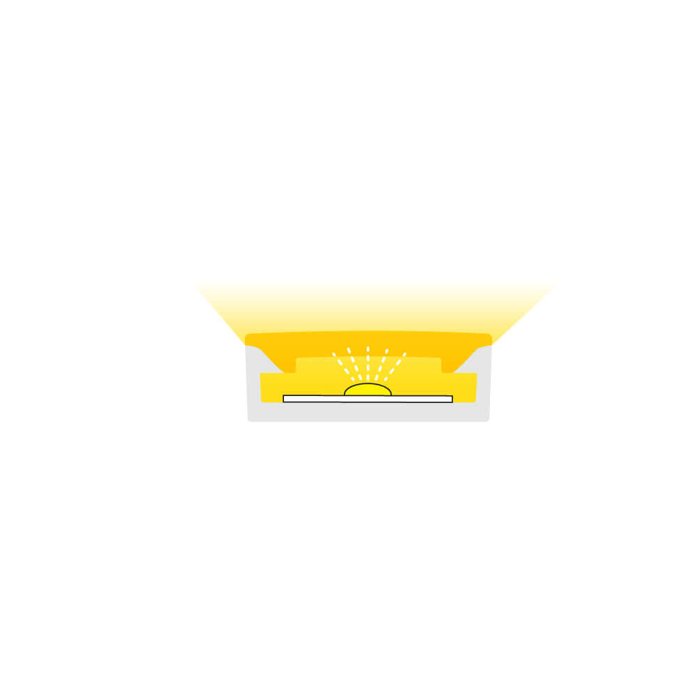 VBD-N1505-SF-C White Silicone Flexible LED Neon channel Transparent (Clear) top