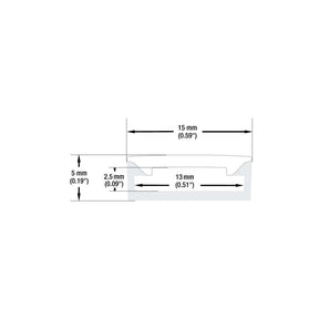 VBD-N1505-SF-C White Silicone Flexible LED Neon channel Transparent (Clear) top