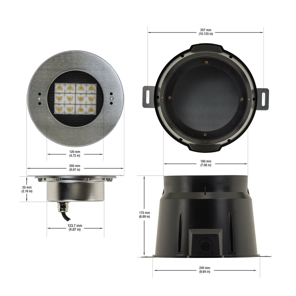 VBD-POOL-30-24V-5K LED Recessed Pool Light (Underwater) 5000K