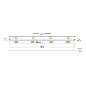 VBDFS-COB896W6.6-RGB30K-24S Color Changing LED Strip, 20W/m(6.6W/ft) RGBW Gold PCB