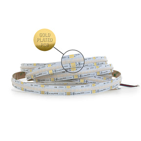 VBDFS-COB896W6.6-RGB30-24S Color Changing LED Strip, 20W/m(6.6W/ft) RGBW Gold PCB