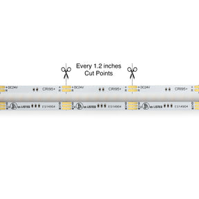 VBDFS-COB896W6.6-RGB30-24S Color Changing LED Strip, 20W/m(6.6W/ft) RGBW Gold PCB