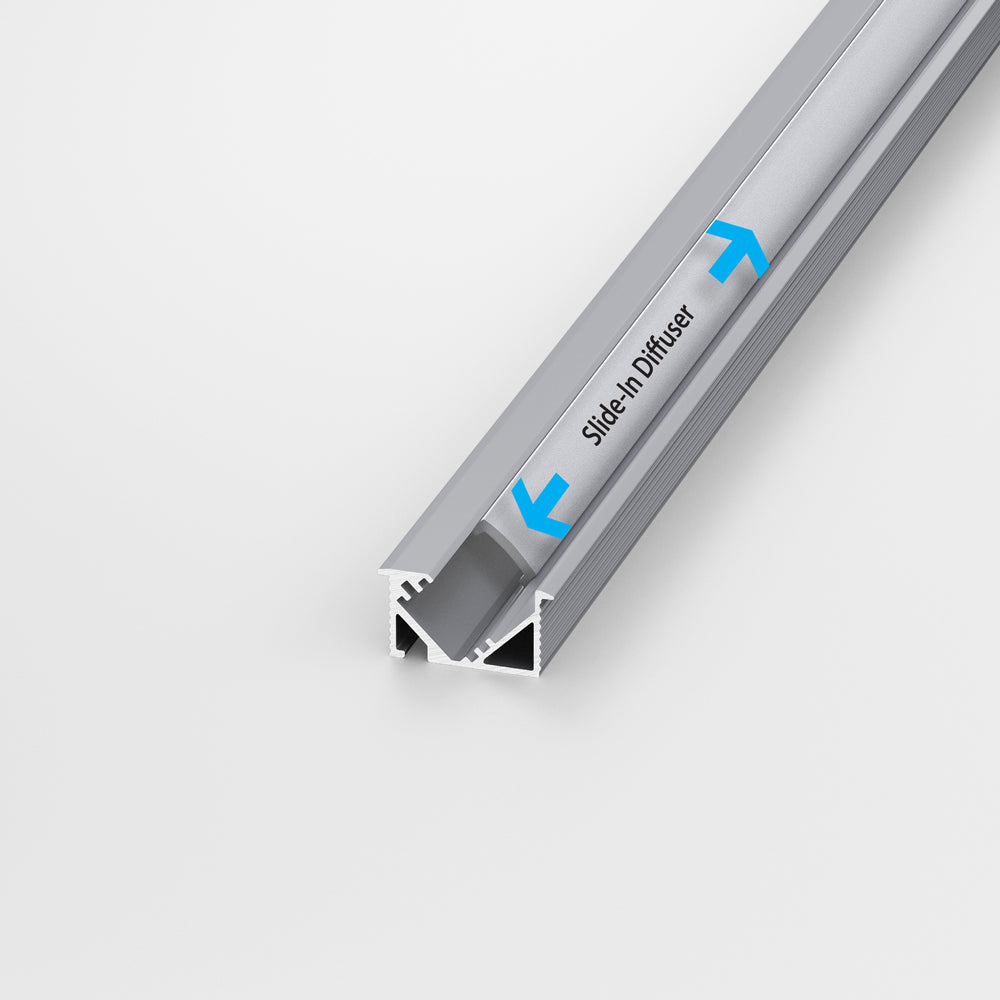 VBD-CH-K1 45-degree Recessed LED Aluminum Channel