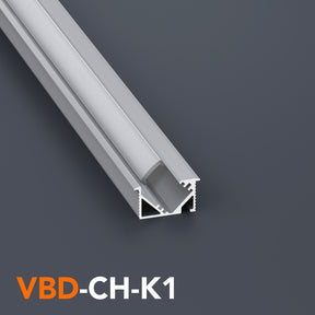 VBD-CH-K1 45-degree Recessed LED Aluminum Channel