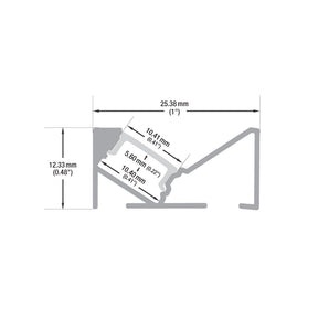 VBD-CH-K2 45-degree LED Aluminum Channel
