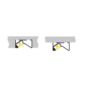 VBD-CH-K2B 45-degree Black LED Aluminum Channel