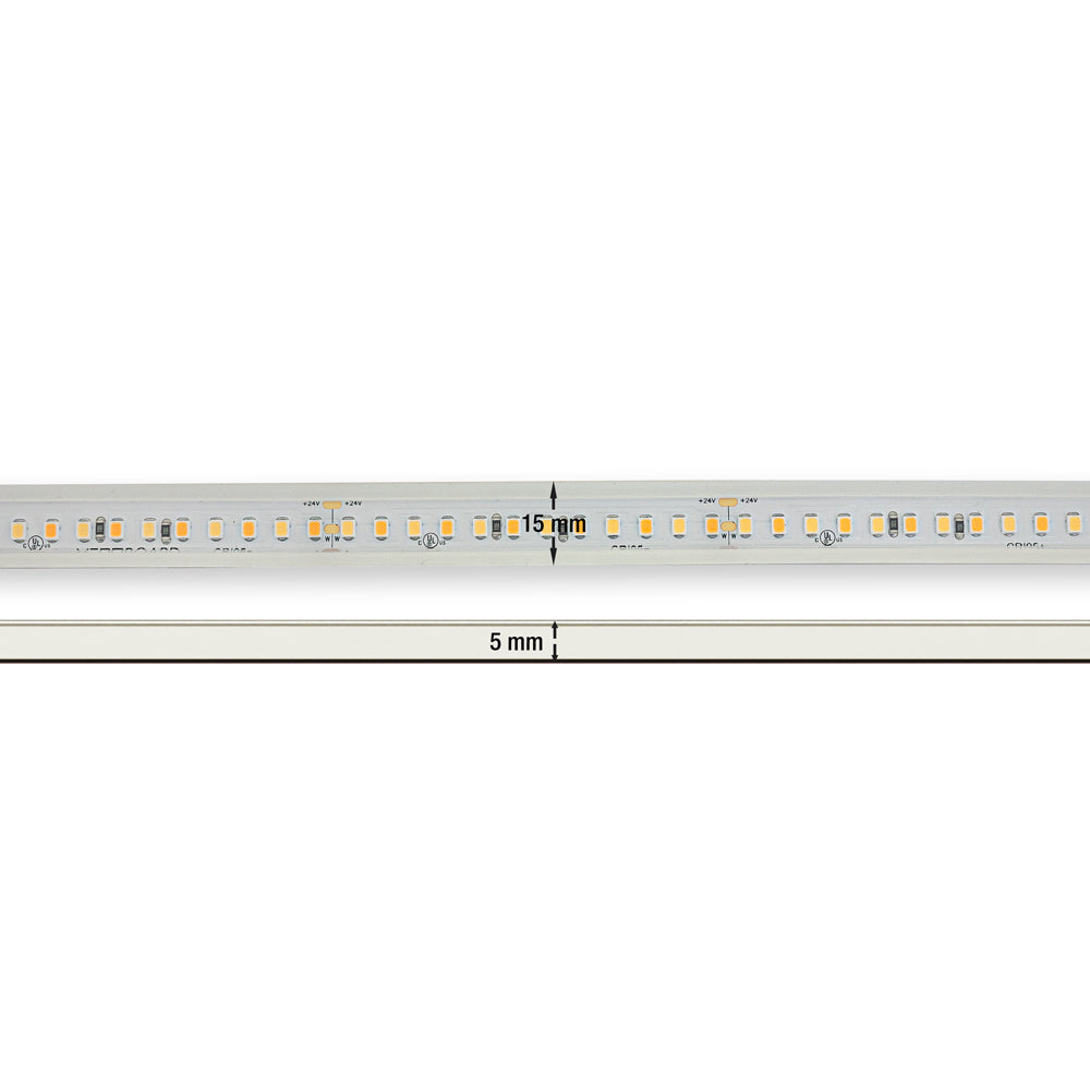 VBDFS-2835-CW&WW-168-24-WP Hybrid Adjustable Color Temperature LED Strip, 15W/m(5W/ft)
