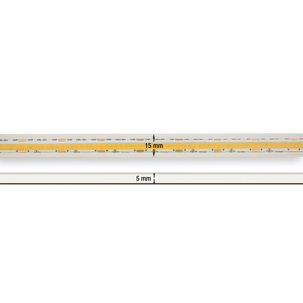VBDFS-COB640W4.5-27-60-24-WP COB Hybrid Adjustable Color Temperature LED Strip, 14W/m(4.5W/ft)