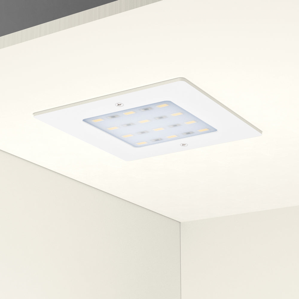 VBUN-S50-12V-WH Square Ultrathin Surface Mount Cabinet Light 12V 5W White