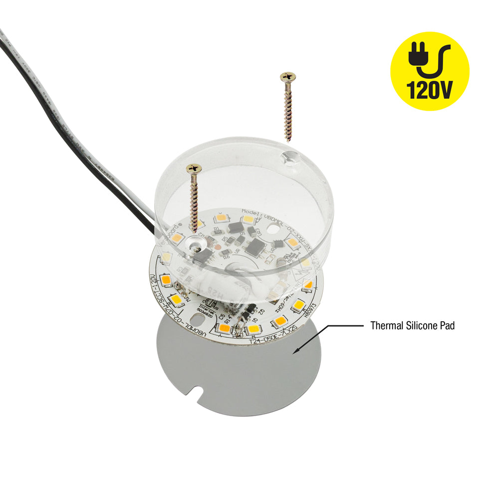 VBDMDL-02 120V AC Dimmable COB LED Light Engine, 7W, 2700K/3000K/4000K