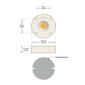 VBDMDL-5848 120V AC Dimmable COB LED Light Engine, 10W/20W/30W, 2700K/3000K/4000K