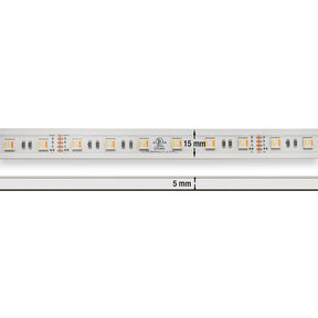 VBDFS-5050-WRGBWW-60-24-WP Waterproof COB LED Strip, 18W/m(5.5W/ft) CCT(RGB + Tunable White)