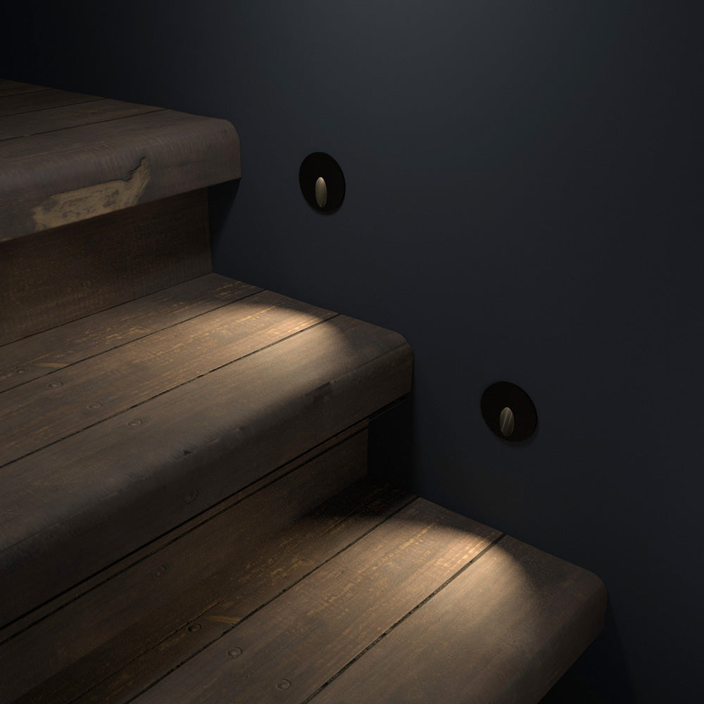VBD-RD25-1W-3K-BK Round LED Step Lights