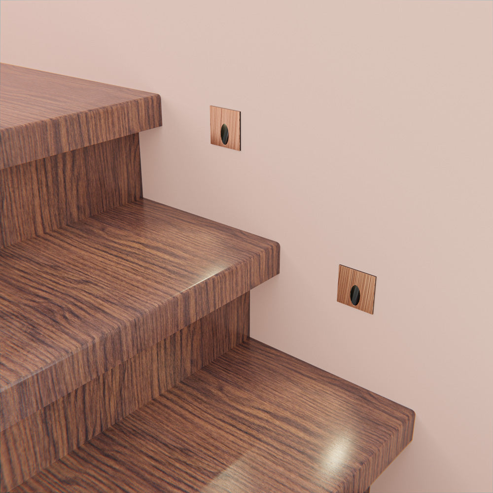 VBD-SQ25-1W-3K-DB Square LED Step Lights