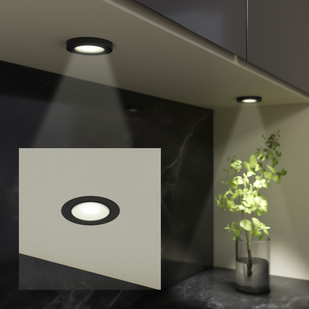 VBUN-R25-12V-Black Retrofit Cabinet Light 12V 2.5W Matt Series