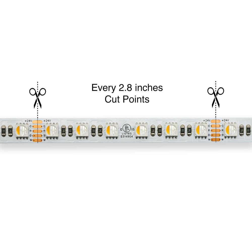 VBDFS-A5050-RGB27K-84-24-NS-10 LED strip for neon channel, 24V 4.5(w/ft) RGBW