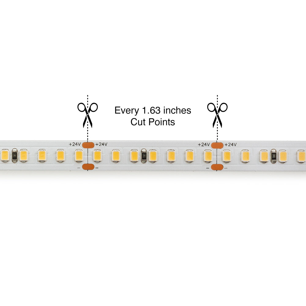 VBDFS-E2835-xxxx-168-24-NS-10 LED strip for neon channel, 24V 4.2(w/ft) CCT(2.7K, 3K, 3.5K, 4K, 5K)